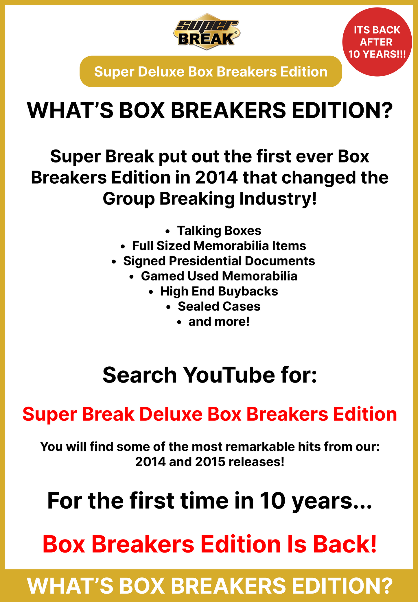 2025 Super Deluxe Box Breakers Edition - Single Box - 6 Hits Per Box