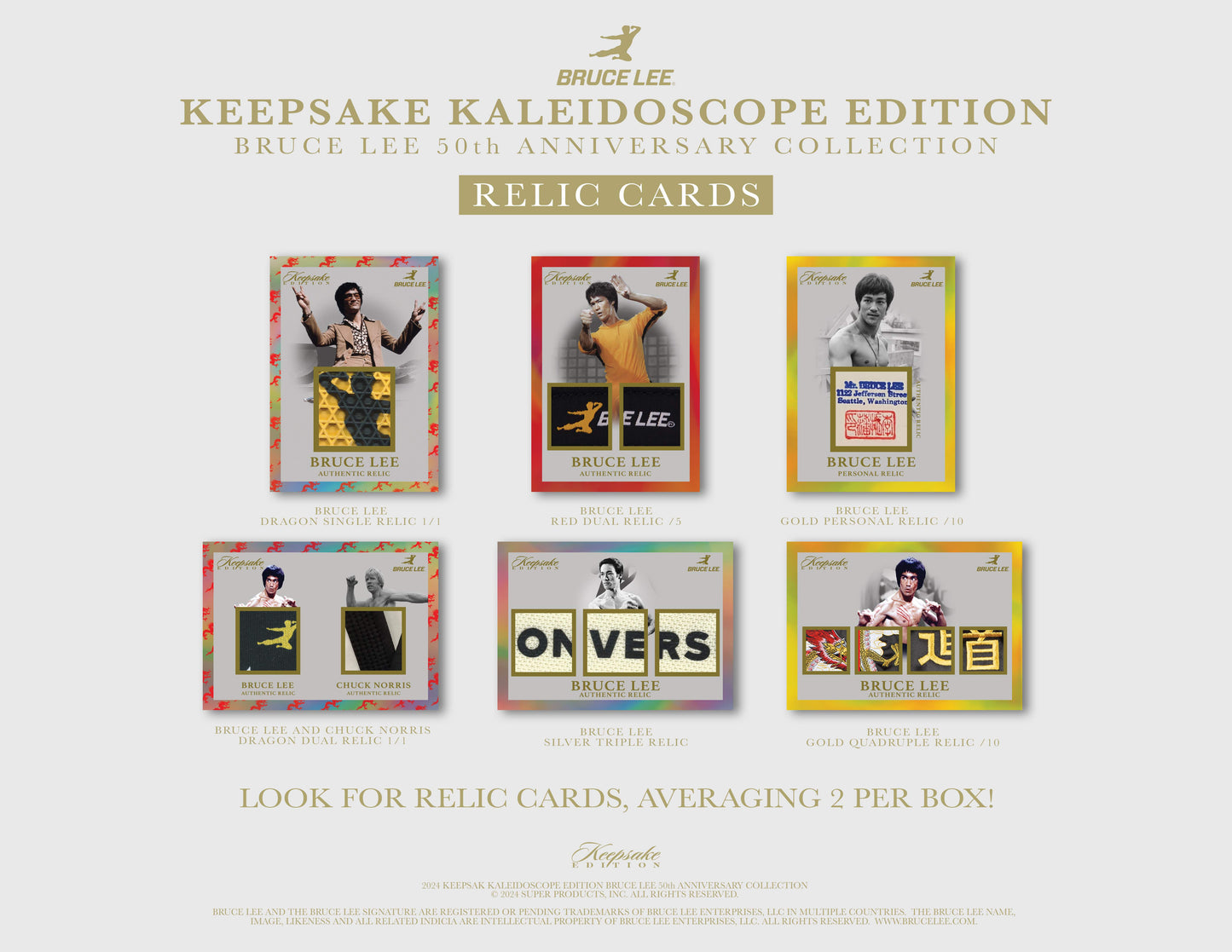 2024 BRUCE LEE KEEPSAKE 50TH ANNIVERSARY KALEIDOSCOPE EDITION - 10 Box Case - SRP $999.95