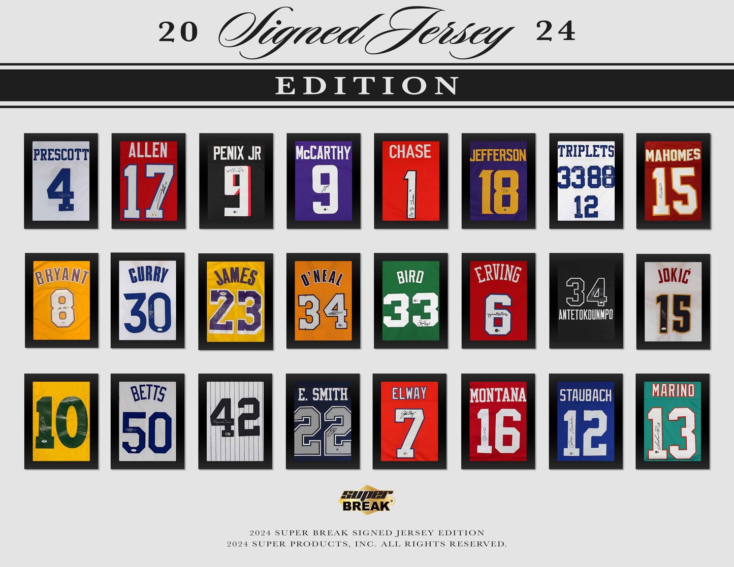 2024 Super Break Signed Jersey Edition - 5 Box Case - $1,199.95